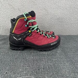 Salewa WS Rapace GTX Womens‎ 7.5 Hiking Boots Tawny Port Limelight GoreTex